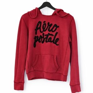 Aeropostale Pink Black Sequined Womens Hoodie Sz Small